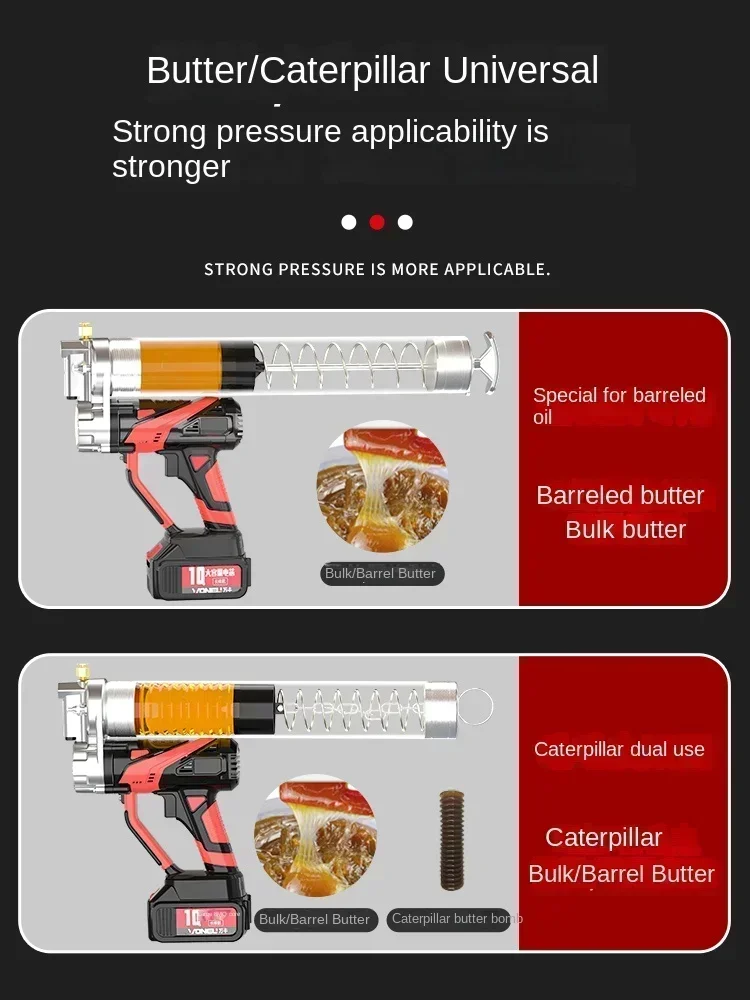 Full Automatic 24V Electric Grease Gun for Heavy-duty Equipment - Cordless and Portable