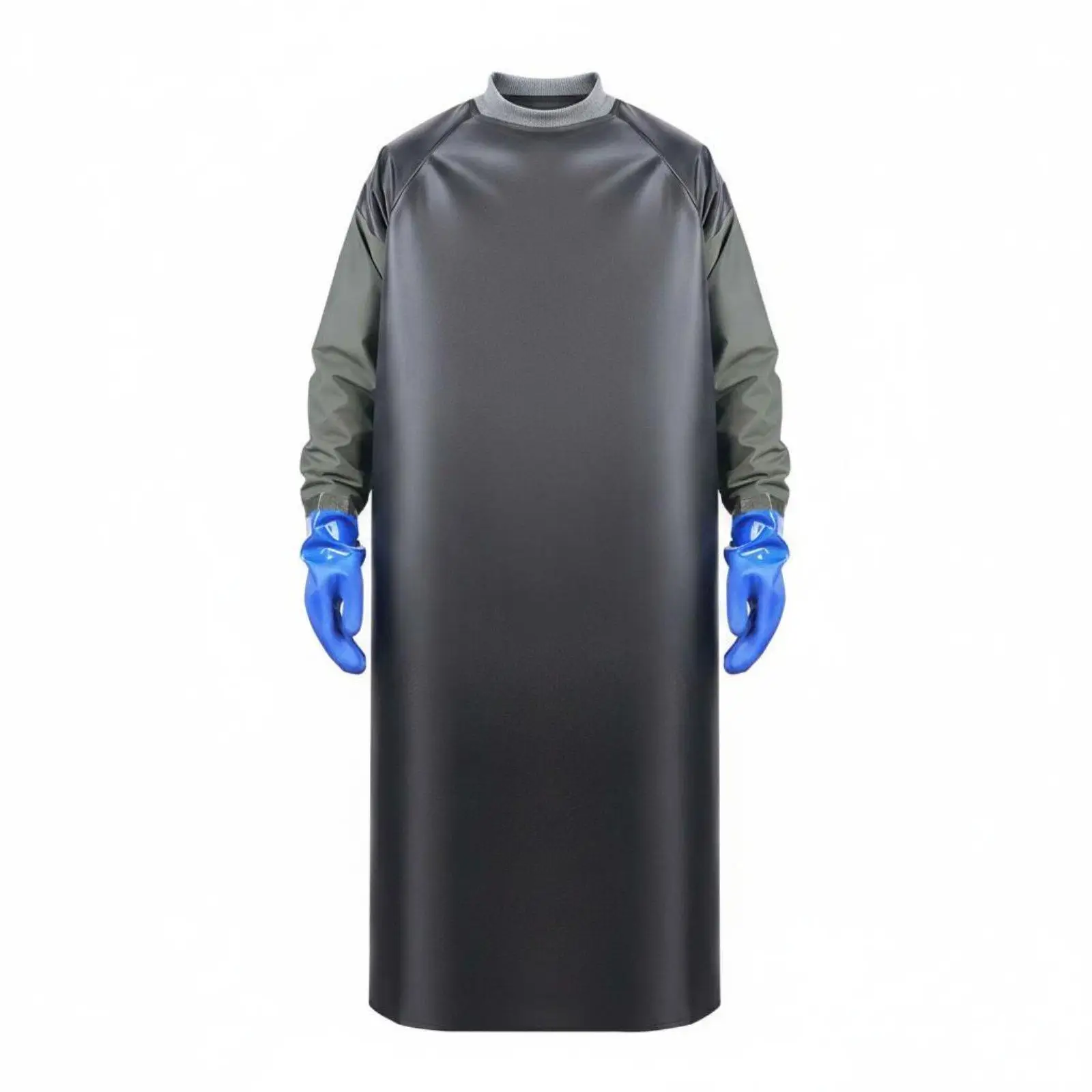 Apron with Waterproof Gloves Big Size Apron Men and Women Waterproof Apron Kitchen Wear for Cleaning and Seafood Handling