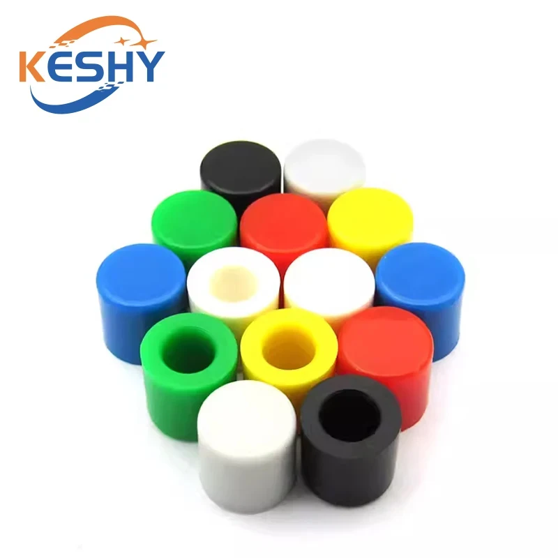 50Pcs A56 Plastic Cap 6x6mm Tactile Push Button Switch Hat Cover Kit for 6*6mm Switch Red Black Blue Green White Grey Yellow