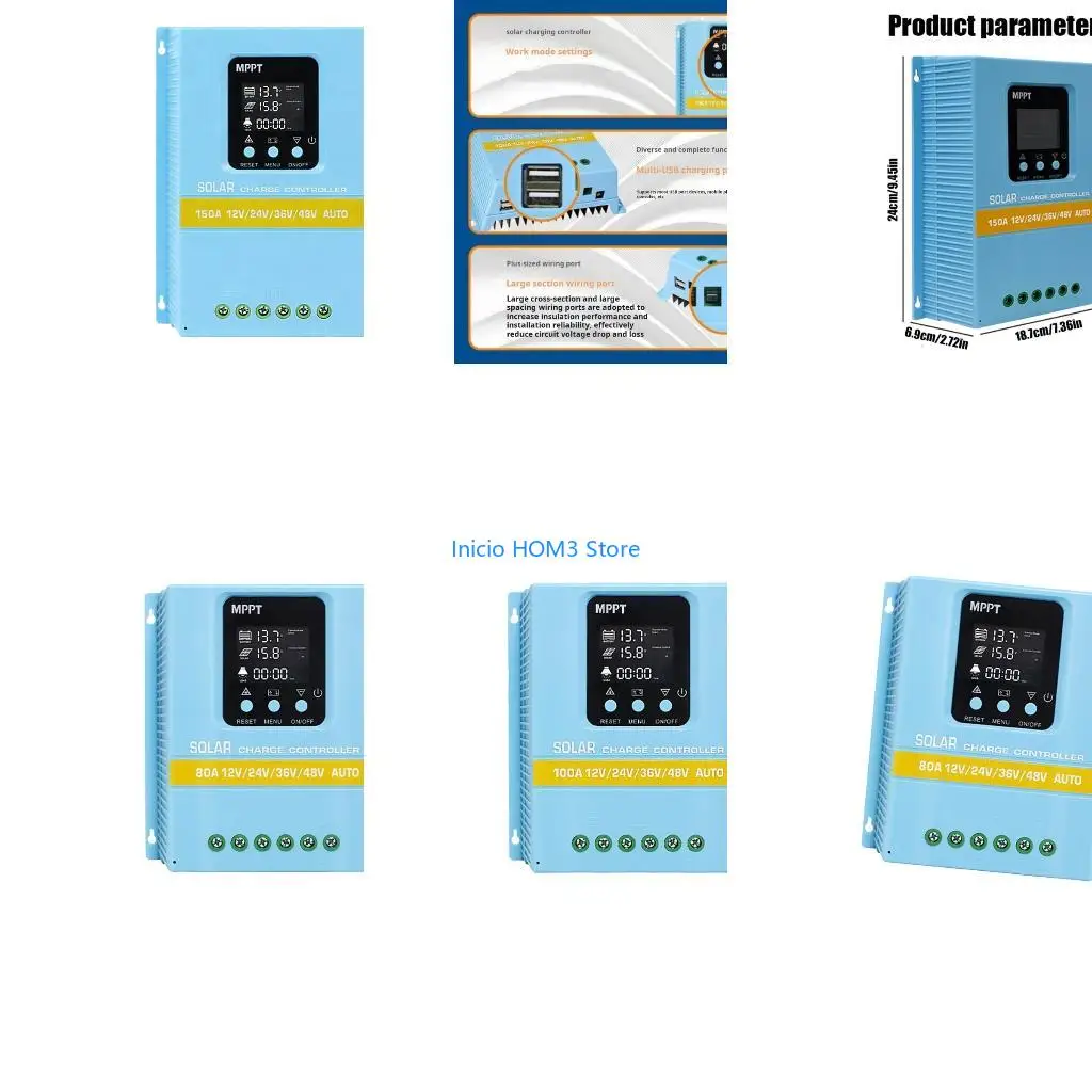 A5YD MPPT Solar Controller With Backlight Display Efficient Charging