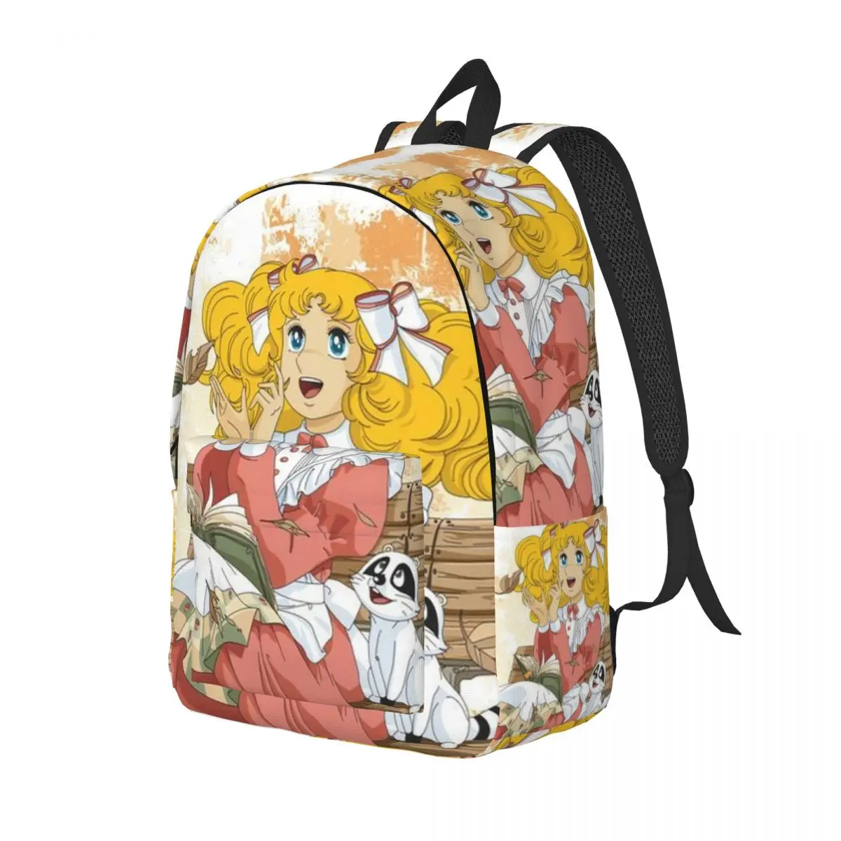 Candy Candy Anime Cartoon Classical Backpack with Pocket Travel Kawaii Japanese kids Daypack for Men Women Laptop Shoulder Bag