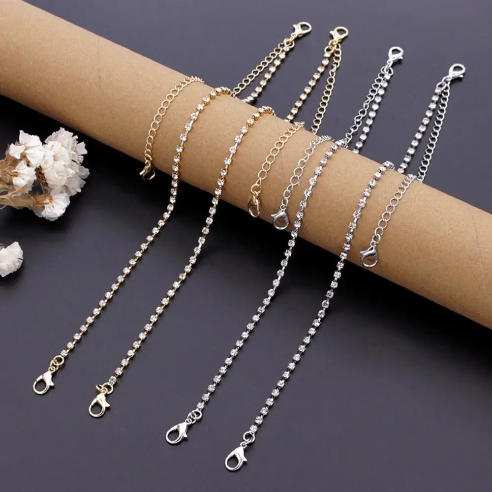 Aniti-slip Bras Straps Fashion Rhinestone Pearl Underwear Strap Adjustable Metal Shoulder Straps