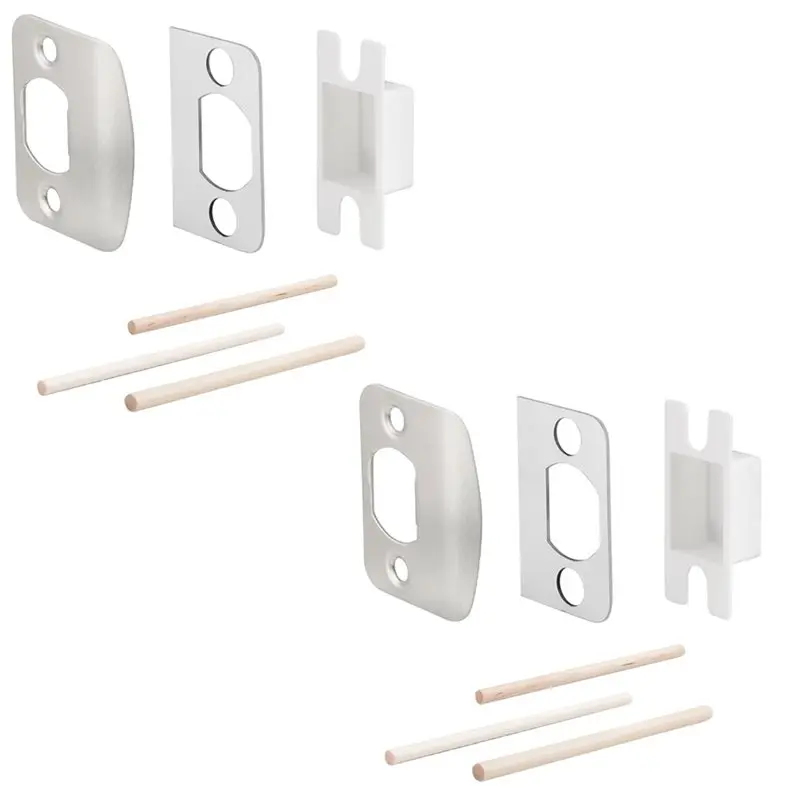 B27B Door Latch Repair Kit With Standard Door Lock Strike Plate Spacer Shim Restoration Tool To Fix Doors Won' T Close In