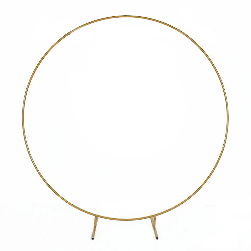 Metal Circle Stand Wedding Arche Round Balloon Arch Flower Gold Background Arch DIY Frame Birthday Party Baby Shower Decoration