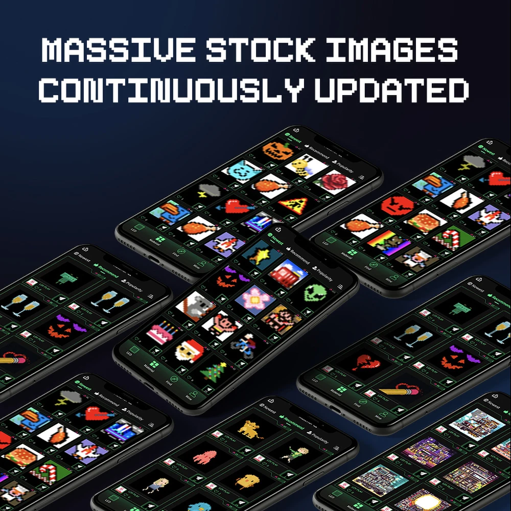 الذكية مصفوفة بكسل شاشة APP التحكم RGB DIY للبرمجة النص الفن عرض LED ضوء الليل غرفة نوم غرفة الألعاب ديكور المنزل