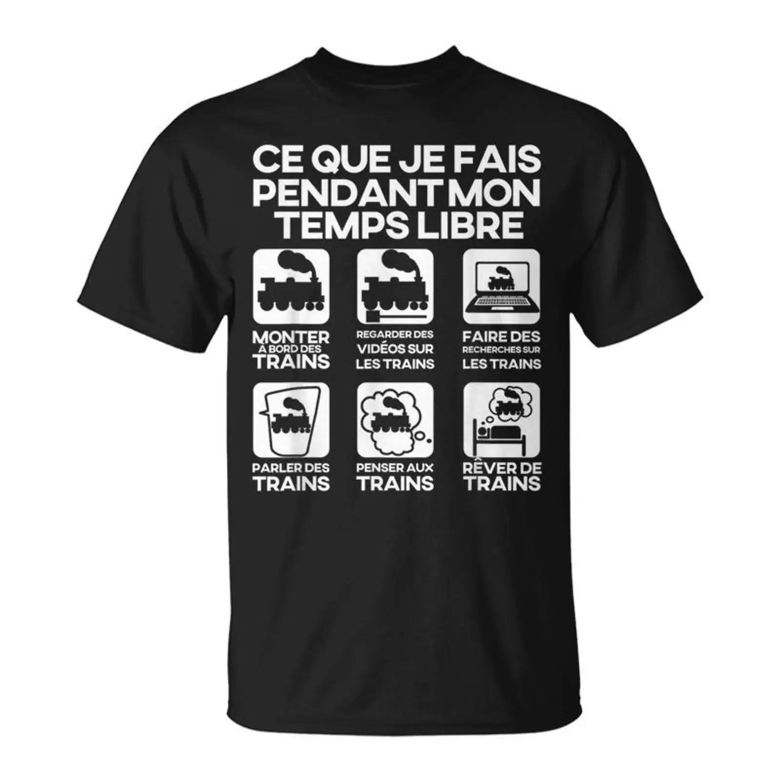 Choses Que Je Fais Dans Mon Temps Libre Locomotive Àapeur Drôle Train T Shirt Cadeauxyz vintage Washed designer clothes
