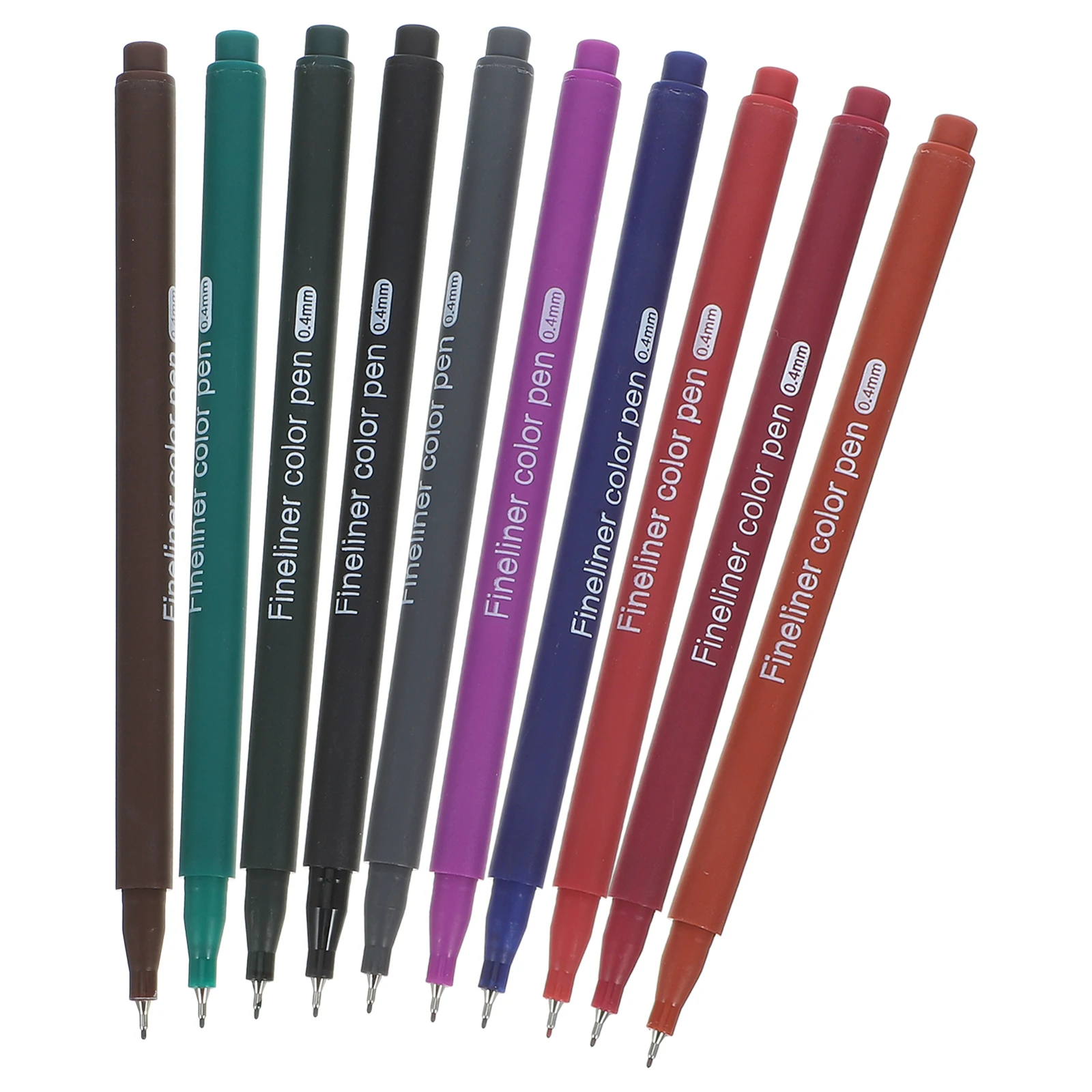 

10 Pcs Quick Dry Colored Water Based Fiber Pens Fine Tip Markers for Adult Coloring Scrapbook Doodling Painting