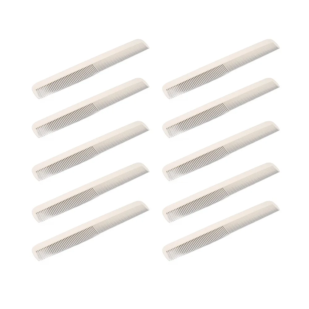 10pcs Heat Resistance Hair Dressing Comb Plastic Professional Barber Comb Durable Lightweight Teasing Comb For Home Use