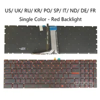 Teclado retroiluminado para juegos DE ordenador portátil, accesorio para MSI ms-17f1 17F2 17F3 17F4 17FK 17E5 17E7 V143422KK1, US HB UK RU KR PO SP IT ND GR DE FR rojo