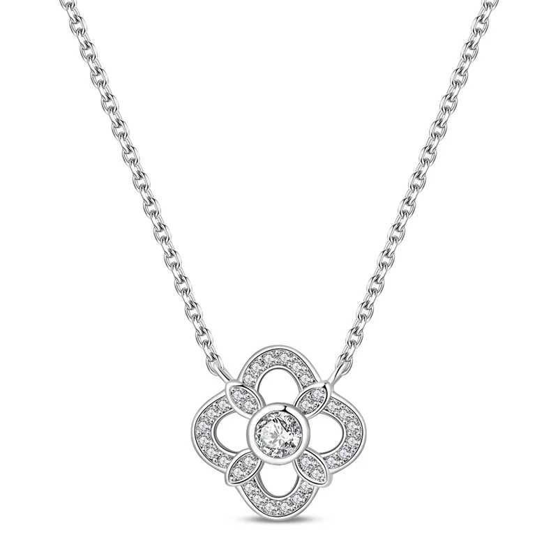 

Classic Chain Necklace 100% 925 Sterling Silver Original Exquisite Ruyi Pendants For Women Fine Jewelry Valentine's Day Gift