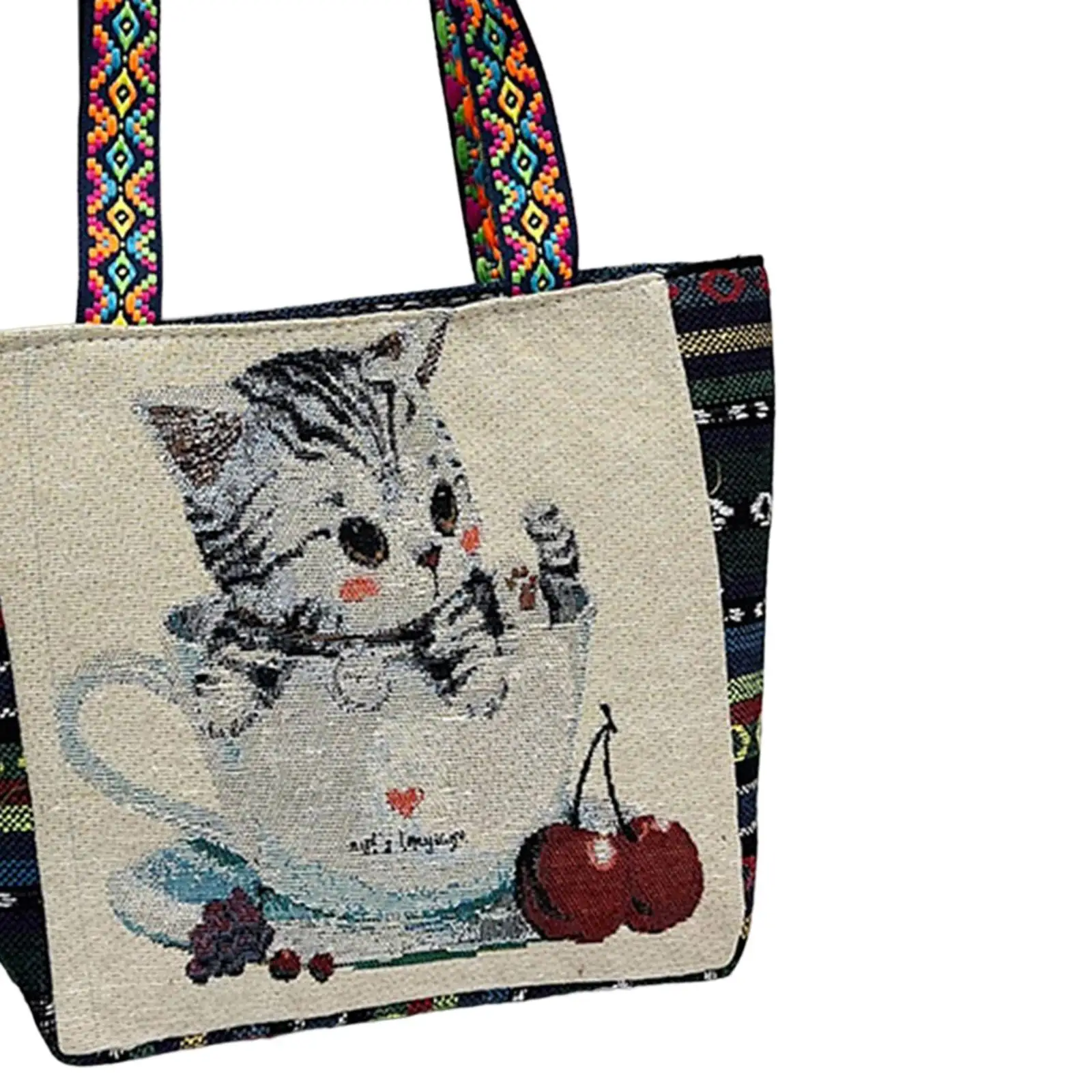 Womens Embroidery Shoulder Bag Fashion Lady Casual Travel Bag Pouch for Work Party image 5
