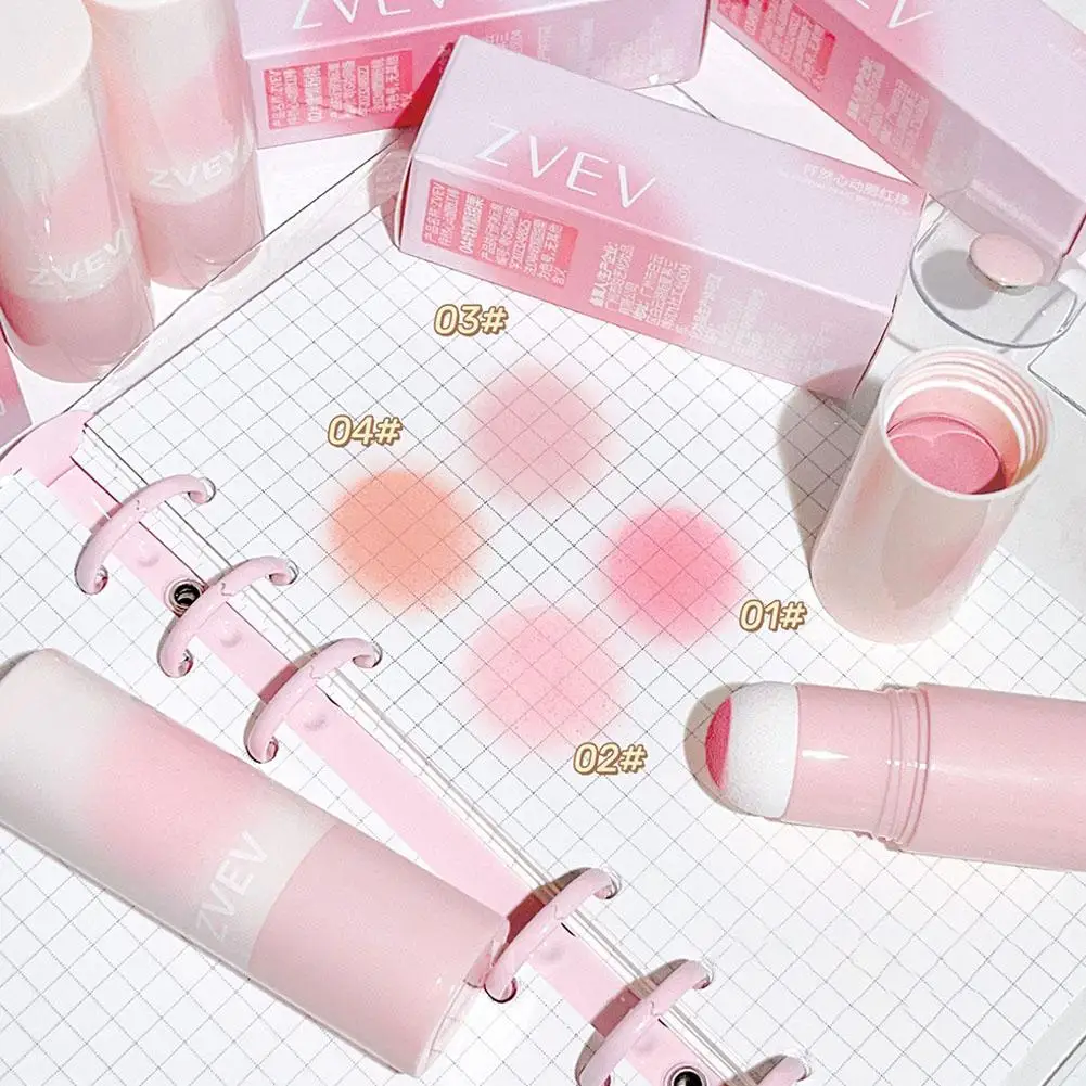 

Blush Stick Soft Face Brightening Contouring Shadow Peach Blusher Cosmetics Powder Tint Makeup Cheek Korean Pink Y4L4