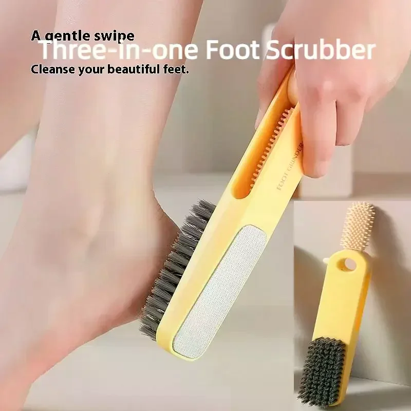 Smerigliatrice per piedi in acciaio inossidabile con spazzola per la pulizia Rimuovi calli della pelle morta Lima per pediluvio per raschiare il tallone sulla pelle della suola