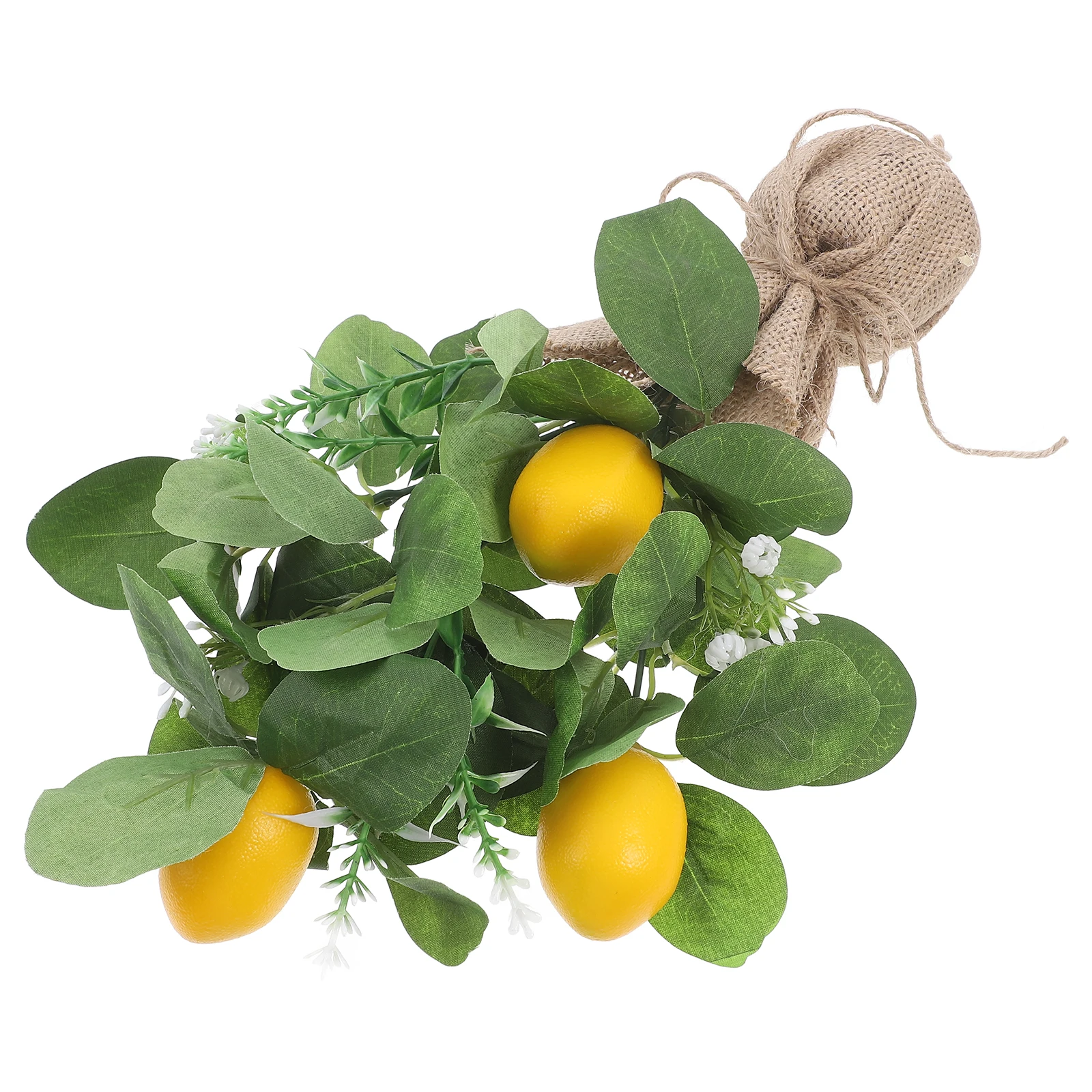 

Simulated Lemon Tree Decoration Artificial Branches Faux Stem Vase Filling DIY White Mini Lifelike Plastic Home Office Bar Store