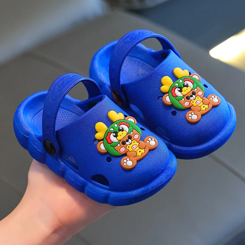 Anti Slip Children Shoe Fashion Cool Slipper Indoor Slipper Cartoon Rabbit Baby Shoe Kids Bathing Shoes Baby's Baotou Hole Shoes