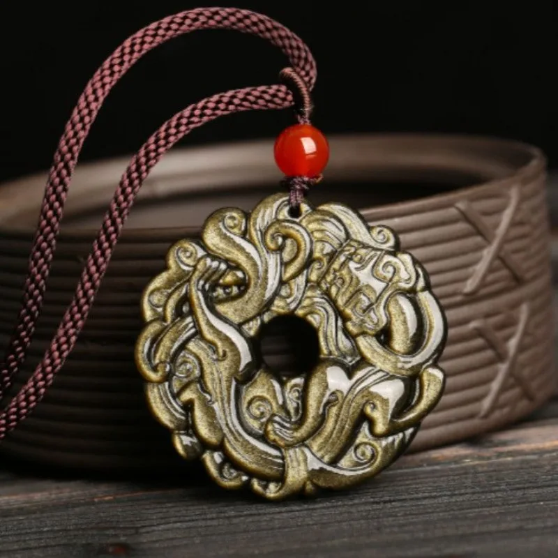 

Натуральный золотой кулон, модное универсальное мужское и женское ожерелье с подвеской в виде ювелирных изделий