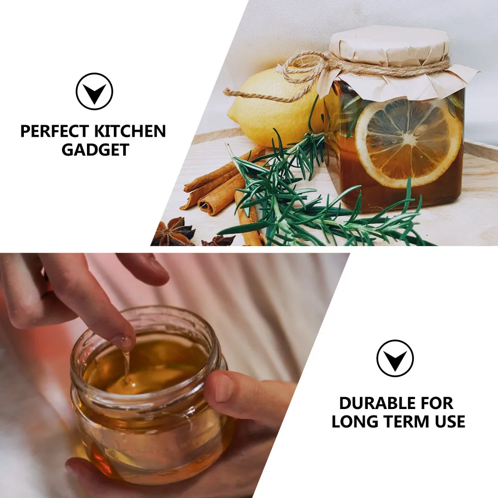 

1 set Dispenser Transparent Jar Food Storage Container Kitchen Gadget Server Honey Pot Stirring Rod Syrup Dispenser Juice Jar