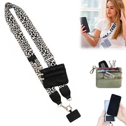 Universal Phone Crossbody Strap for iPhone Xiaomi Samsung, Adjustable Cellphone Lanyard With Zippered Pouch Clip And Go Strap