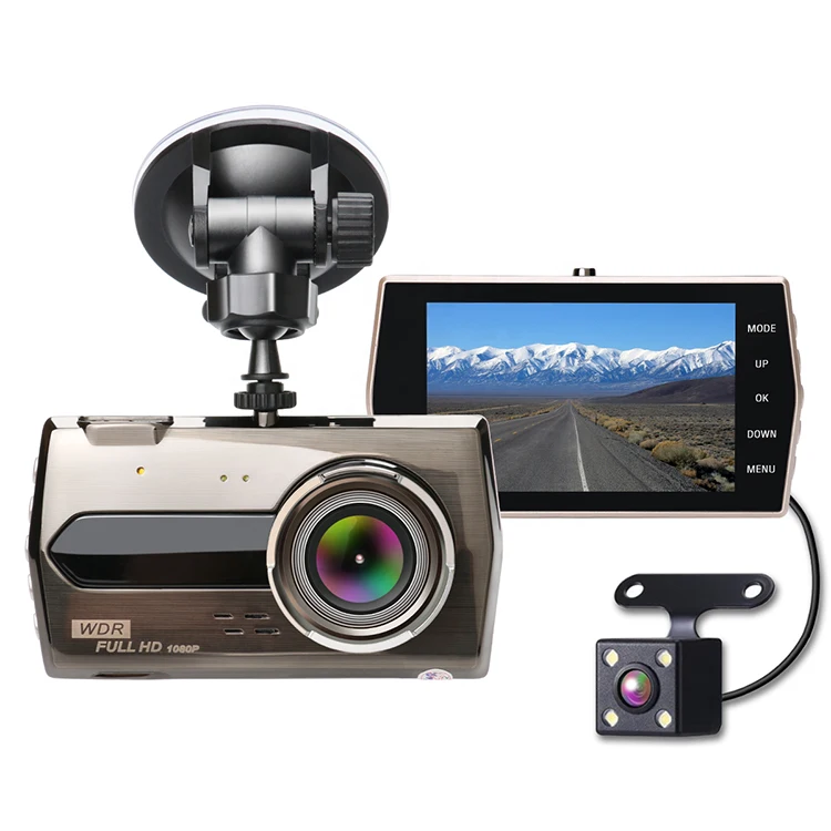 

Hot Sale DVR Drive Recorder Dual Lens Camera 4 Inch Auto Dashcam Car Black Box 1080P Car Dash Cam with Rear Camera