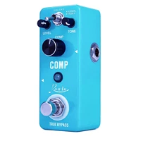 Rowin-compresor de Pedal de bajo para guitarra, compresores de grado de estudio clásico, efecto Comp, mantiene transitores de señal originales, color azul cielo puro