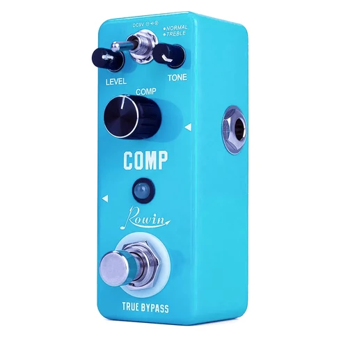 Imagen 1 del producto Rowin-compresor de Pedal de bajo para guitarra, compresores de grado de estudio clásico, efecto Comp, mantiene transitores de señal originales, color azul cielo puro