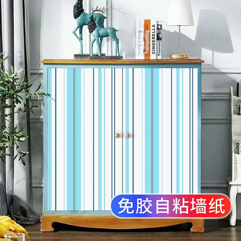 Self Adhesive Refurbishment Sticker for Wardrobe Cabinet Dormitory Kitchen Renovation Color Change Beautification Closet Door Ol