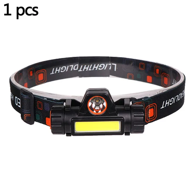 Krachtige COB LED-koplamp Campingkoplamp Waterdichte hoofdlamp voor buitenverlichting Nachtlopen Avontuur Wandelen Noodsituatie