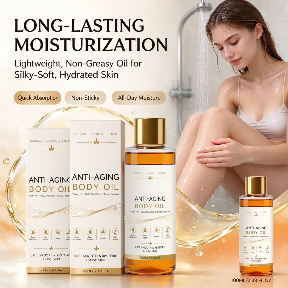 Moisturizing and Firming Body Oil Deeply Hydrating Non Greasy Nourishing Skin Firming Smooth Daily Body Care 100ml