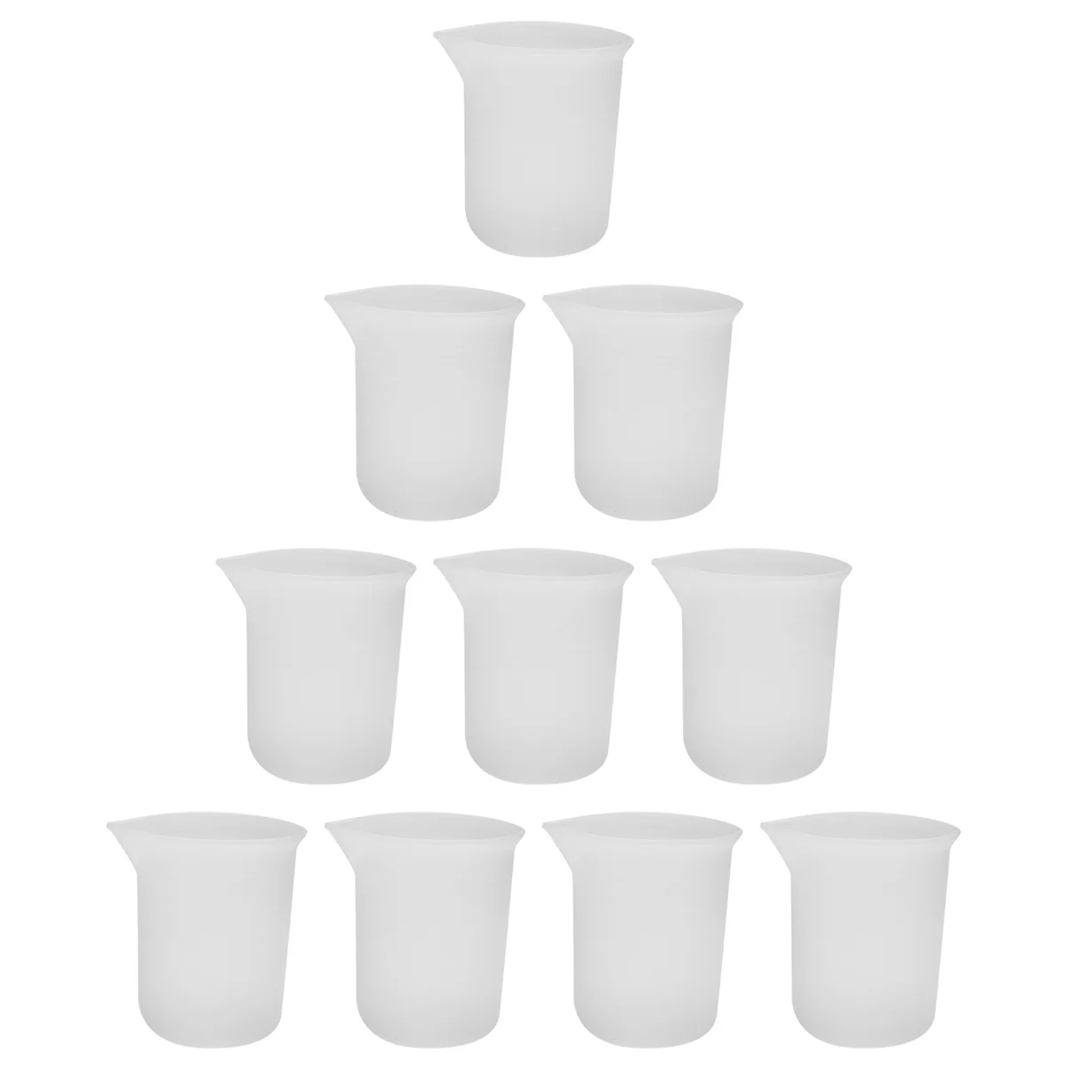 10Pcs Silicone Measuring Cups 100 Ml Silicone Cups Non Stick Mixing Cups DIY Glue Tools Cup For Handmade Craft