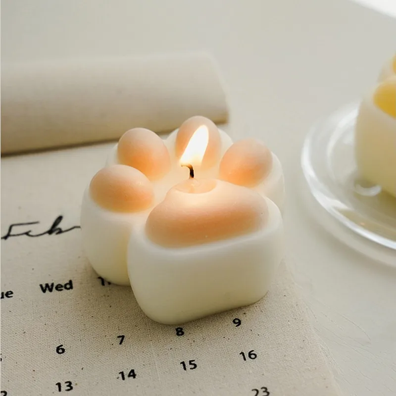 

3D Cat Paw Silicone Mold Bear Paw Shaped Candle Mould Animal Claw Scented Candle Mold Handmade Candle Making Kit Chocolate Mold