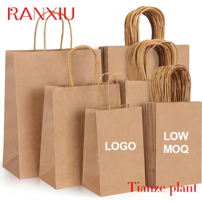 Custom Free Sample Cheaper Price Custom Logo Eco Friendly Food Packaging Kraft Paper Bag