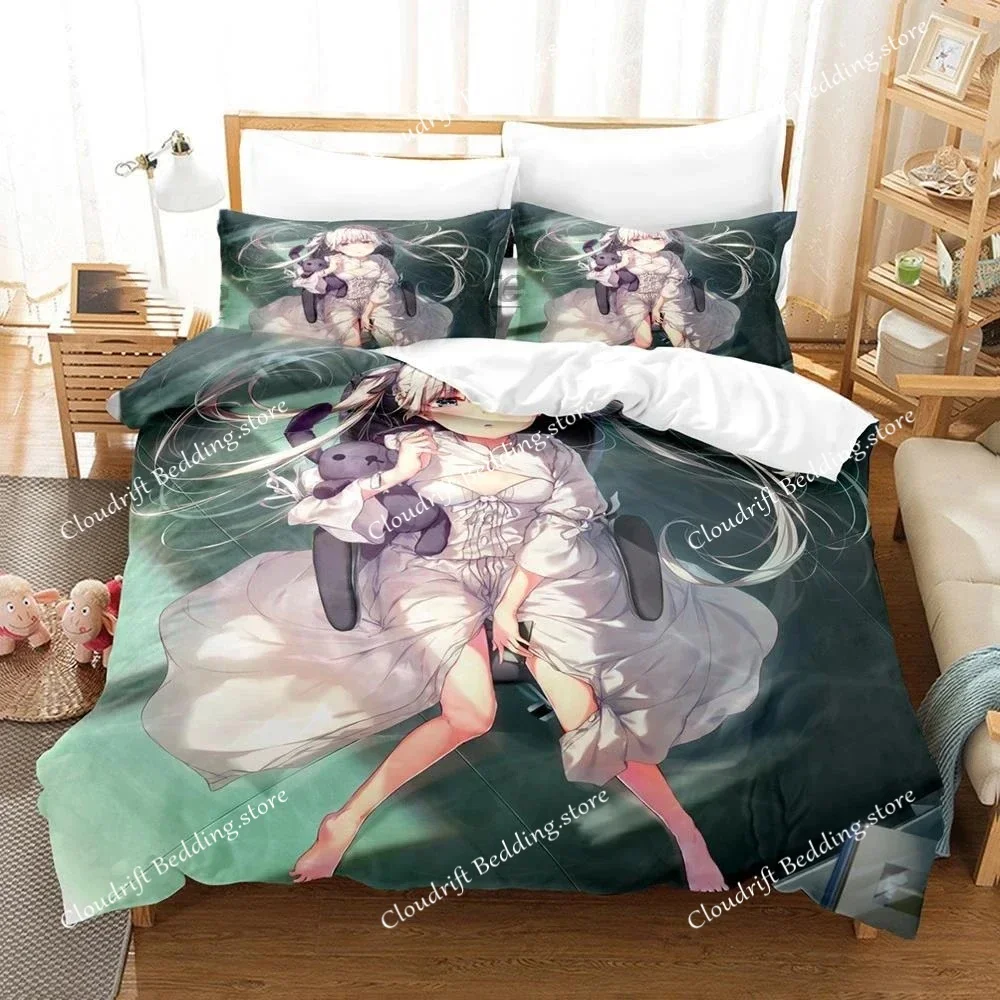 3D Printed Yosuga No Sora Kasugano Bedding Set Anime Duvet Cover Double Twin Full Queen King Adult Kids Quilt Cover