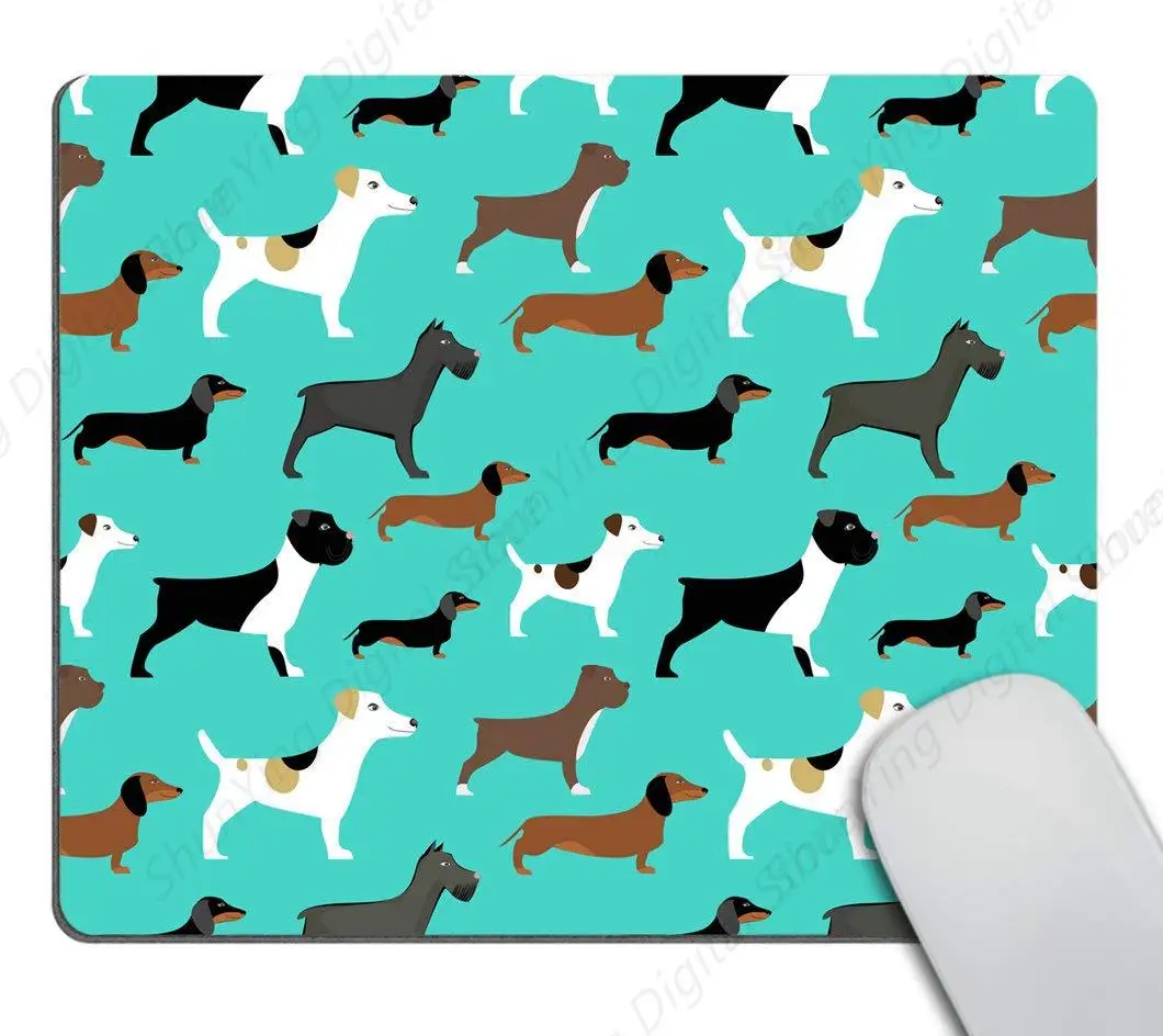 Dog Mouse Pad Bulldog Dachshund Anti Slip Rubber Mouse Pad Suitable For Gaming Office Laptops 25*30cm