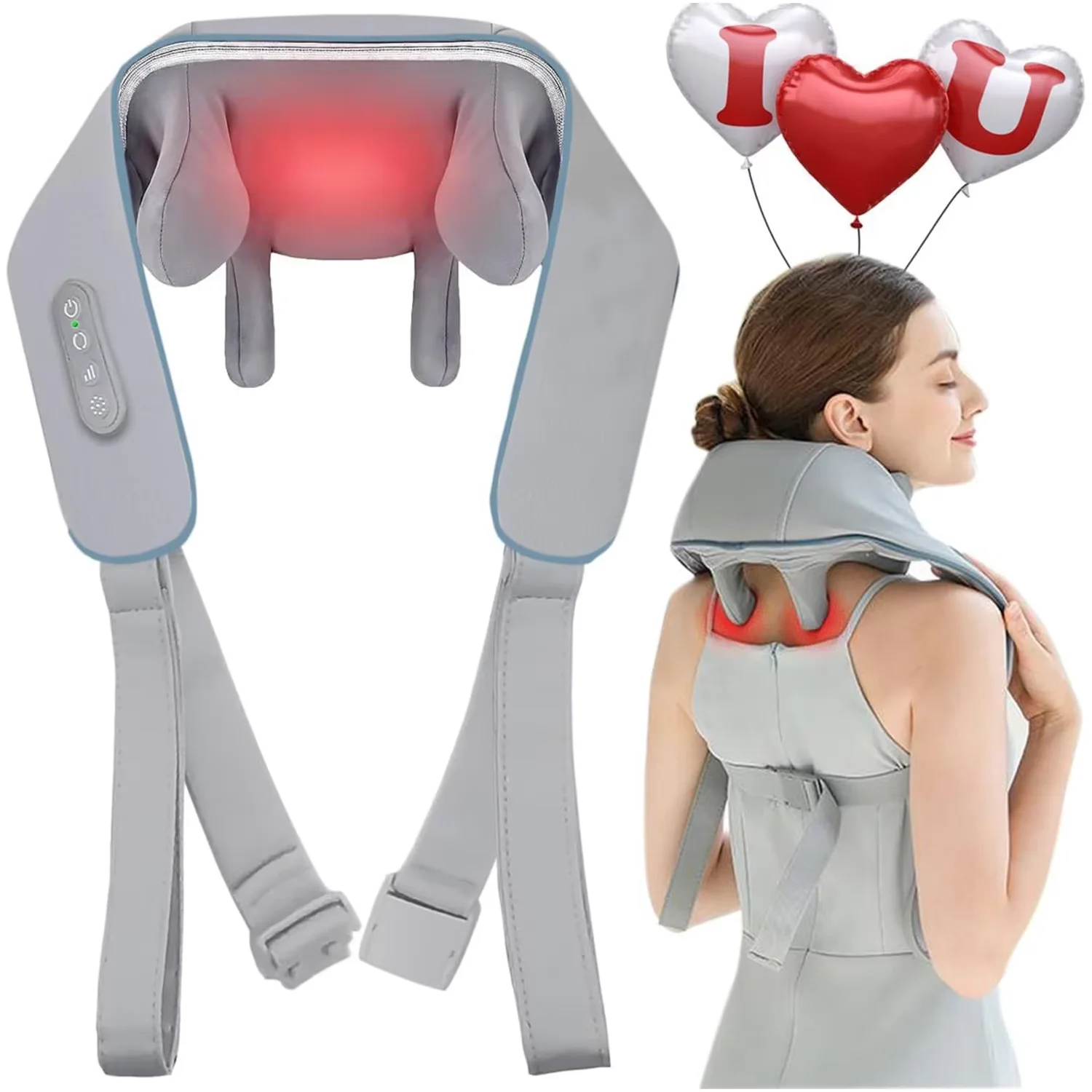 

Neck And Shoulder Massager, USB Rechargeable Portable Neck And Shoulder Massager, Ergonomic Design for Back, Legs, Shoulder N