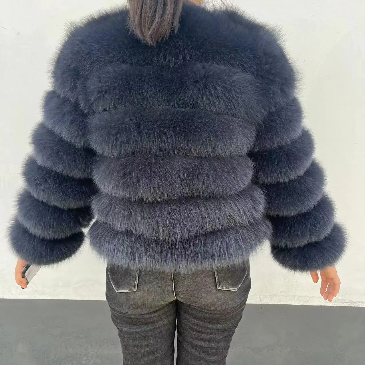 100% Natural Fur Jacket Real Fur Coat Winter Jacket Women Natural Fox Fur Luxury Fashion 50cm Short Jacket Wholesale Hot 2022
