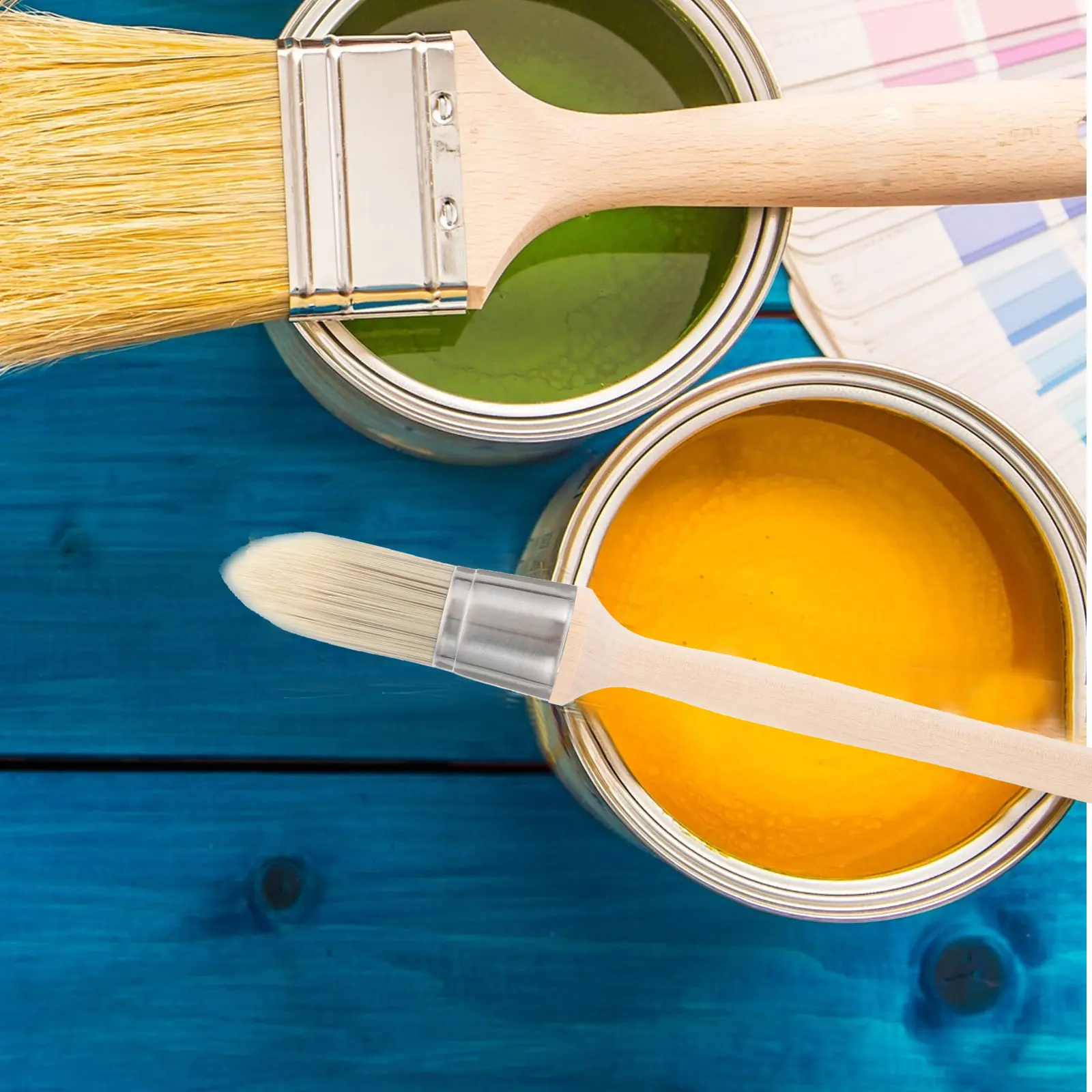 

Кисть для покраски с деревянной ручкой, профессиональный инструмент для окрашивания с закругленными углами, для ремонта дома и строительных работ