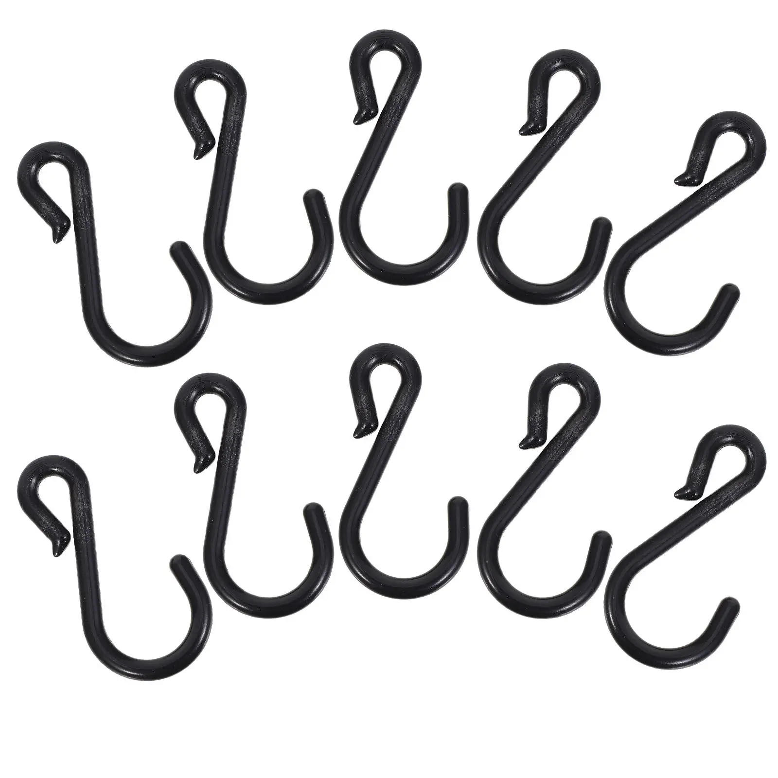 

10Pcs Heavy Duty S Hooks for Parking Cone Connector 6Mm Plastic Chain S Hook for Traffic Barrier Fence Construction Zone Safety