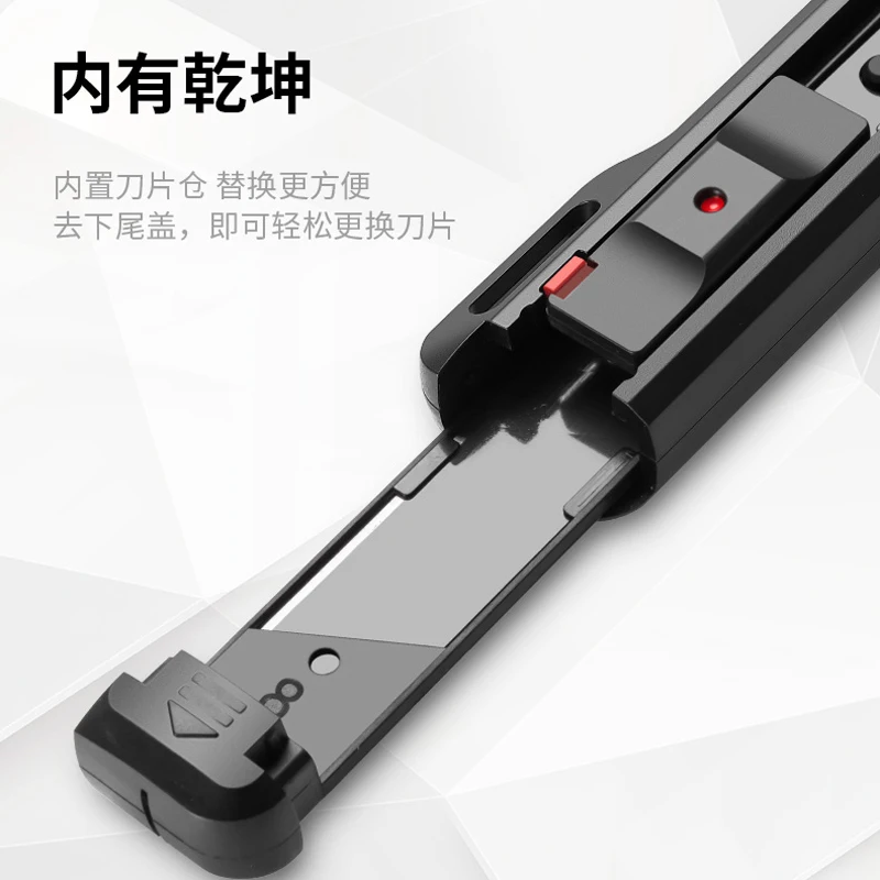 سكين فائدة قابلة للسحب ، شفرات من الفولاذ الكربوني الأسود ، قاطع الصناديق ، أدوات القطع الصغيرة ، أداة فتح الحزم ، القفل التلقائي ، 18: 9 #3