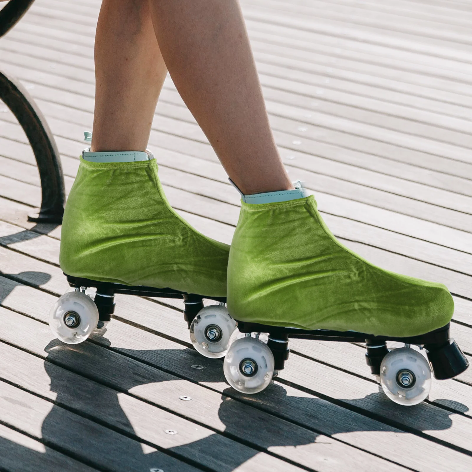 

Elastic Skate Boot Covers Size S Green Anti-Rust Durable Skate Shoe Protector Anti-Scratch Sleeve for Hockey Figure Ice Skates