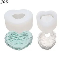 JCD Angel Love Wing Silicone Mold Car Diffuser Stone Office Epoxy Ornaments Key Candle Holder Mold Candle Making Supplies