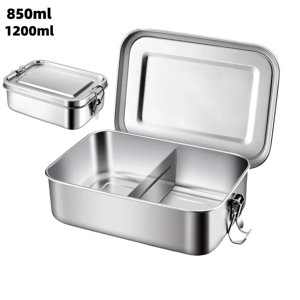 

Stainless Steel Lunch Box for And Adults, Portable Leak-Proof Bento Box, Travel Food Meal Prep Container Dishwasher Safe Termos