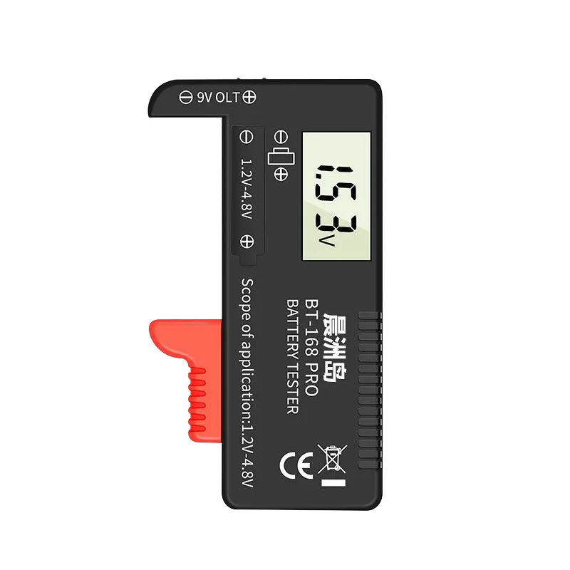 Digital Display Detecção, Battery Tester, medição de energia residual Tensão e Electricidade Medidor