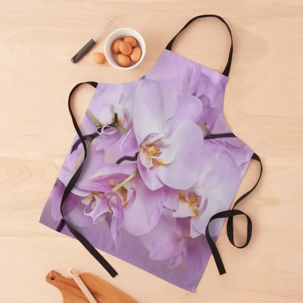 

Delicate orchid in purple Apron Useful Things For Kitchen kitchen utensil Women's Home Clothes For Women Apron