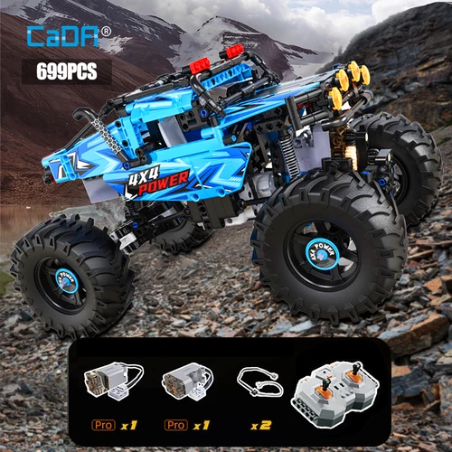 Cada 4WD 오프로드 리모컨 자동차 빌딩 블록, 도시 레이싱 카, RC 버기 트럭, SUV 픽업 브릭, 남아용 장난감