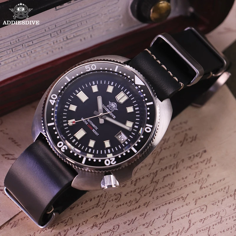 ساعات Addiesdive للرجال من الكريستال الياقوت المقاوم للصدأ NH35 ساعة يد ميكانيكية مضيئة 200 متر مقاومة للماء ساعة ويلارد MY-H8