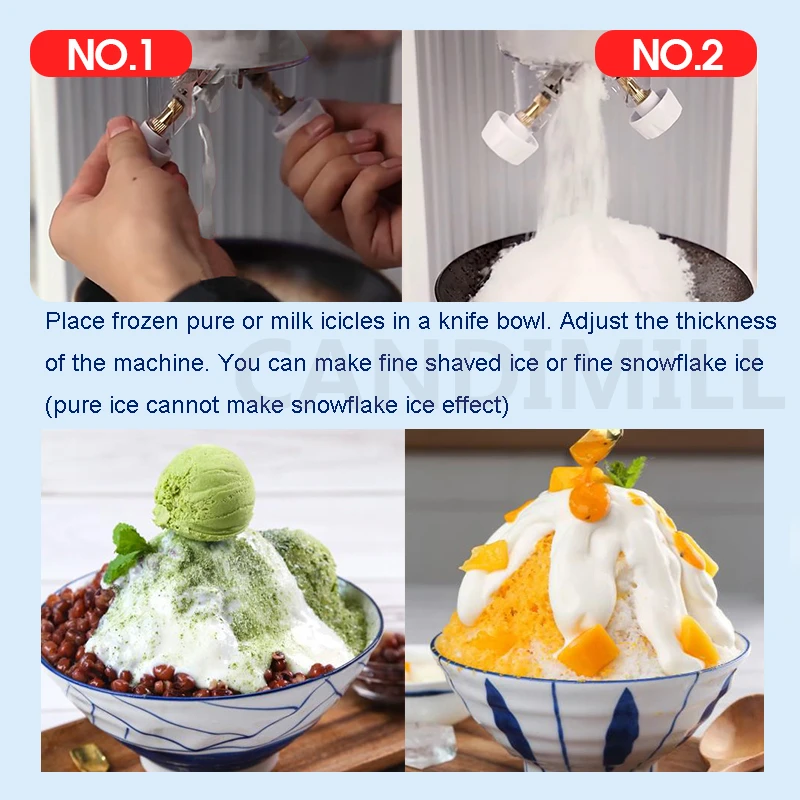 220v elétrico triturador de gelo neve cone smoothie bloco de gelo que faz a máquina gelo shaver ice slush maker