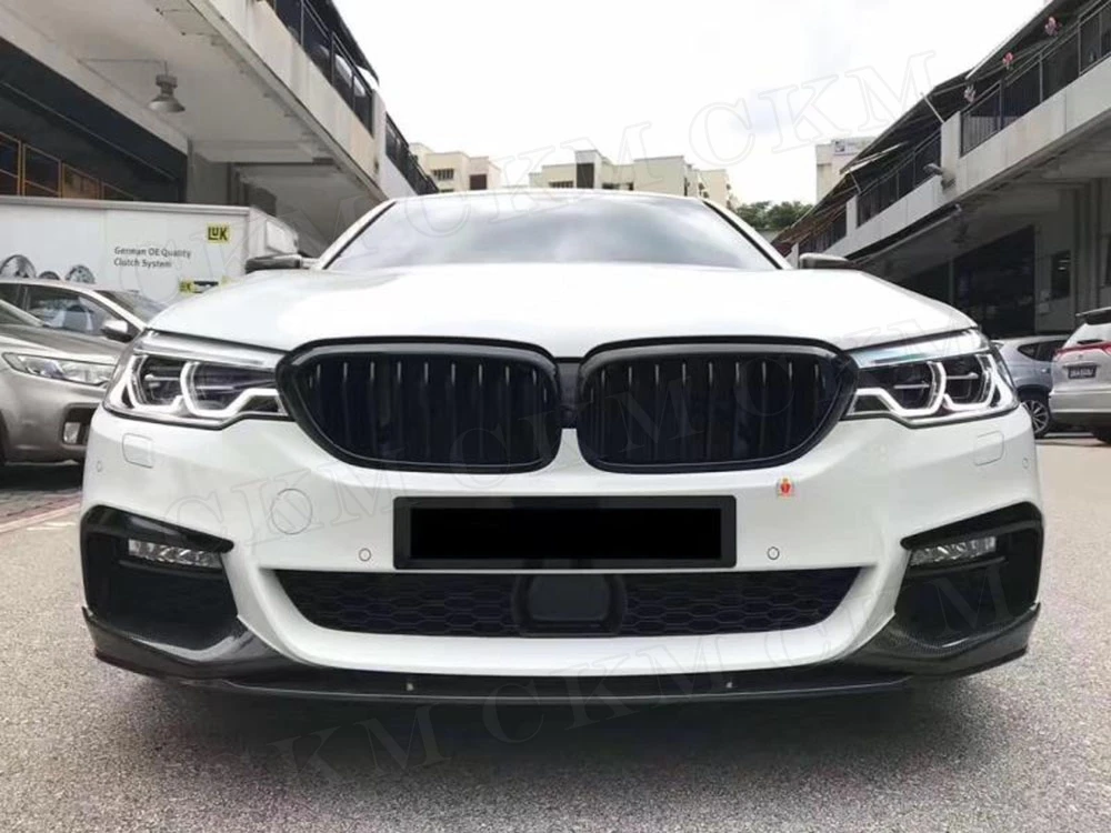 

for BMW 5 Series G30 G31 520i 530i 540i M Sport 2017 -2019 Carbon Fiber Bumper Canards Trim Guard Front Lip Splitters