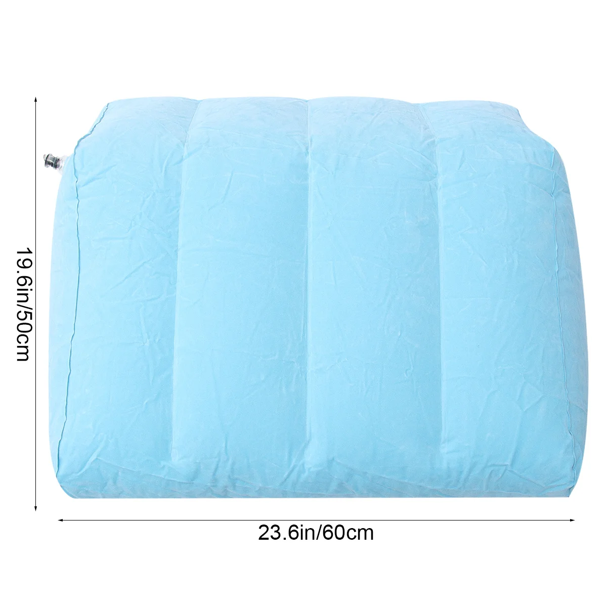 1 قطعة وسادة الساق القابلة للنفخ الأزرق خفيفة الوزن المحمولة بولي كلوريد الفينيل وسادة الركبة لراحة الساق رفع دعم الانتعاش الراحة سهلة تضخيم