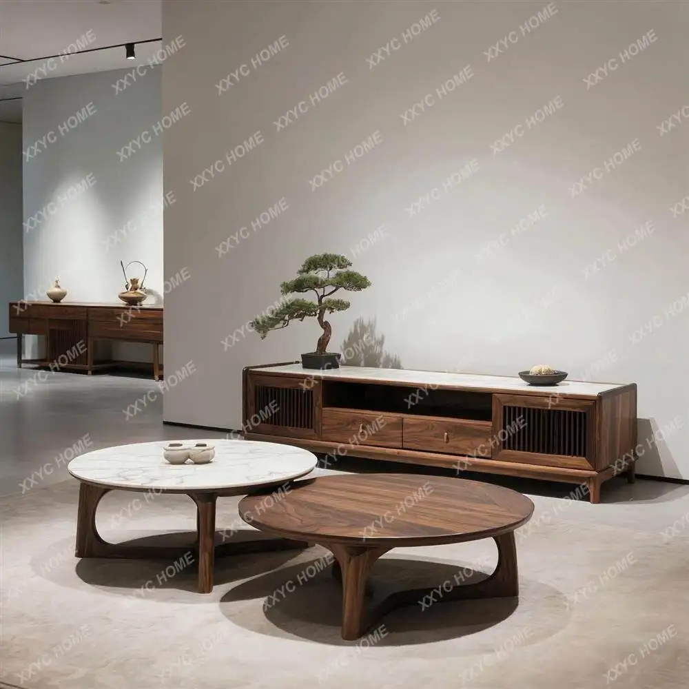 

Lsimple household log rock slab round few small apartment living room