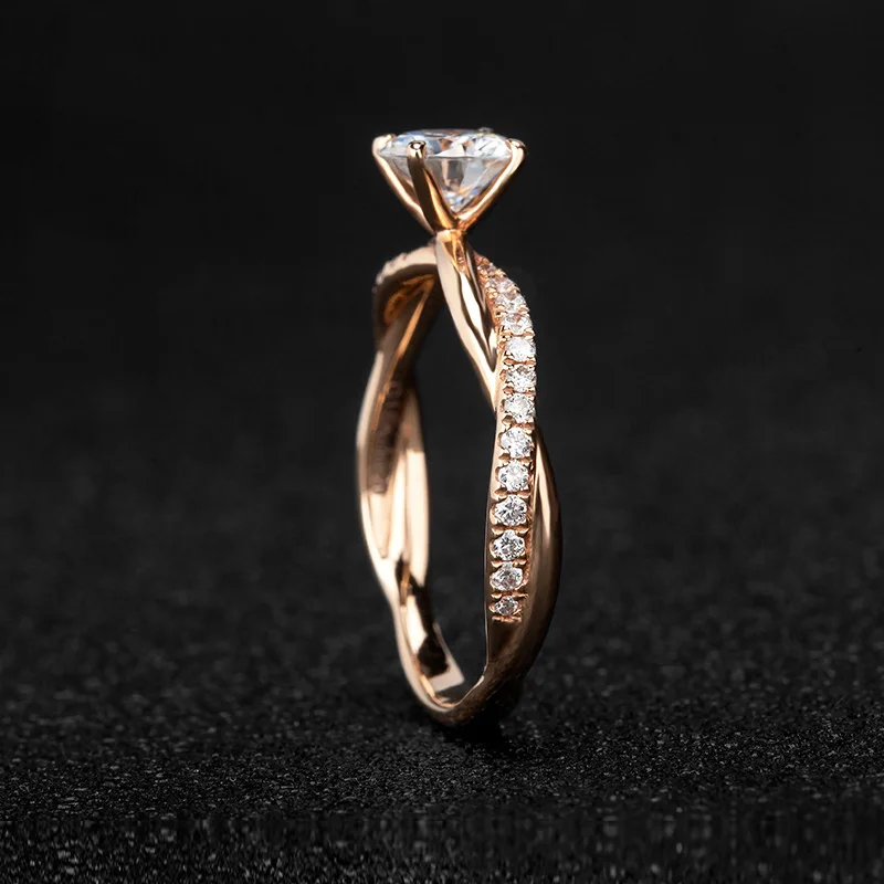 European and American imported morganite rhodium-plated gold romantic ring, 18K gold with full diamonds, proposal ring for women